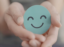 Hände mit smiley